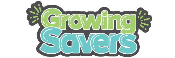 The words "Growing Savers" in light green and teal